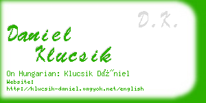 daniel klucsik business card